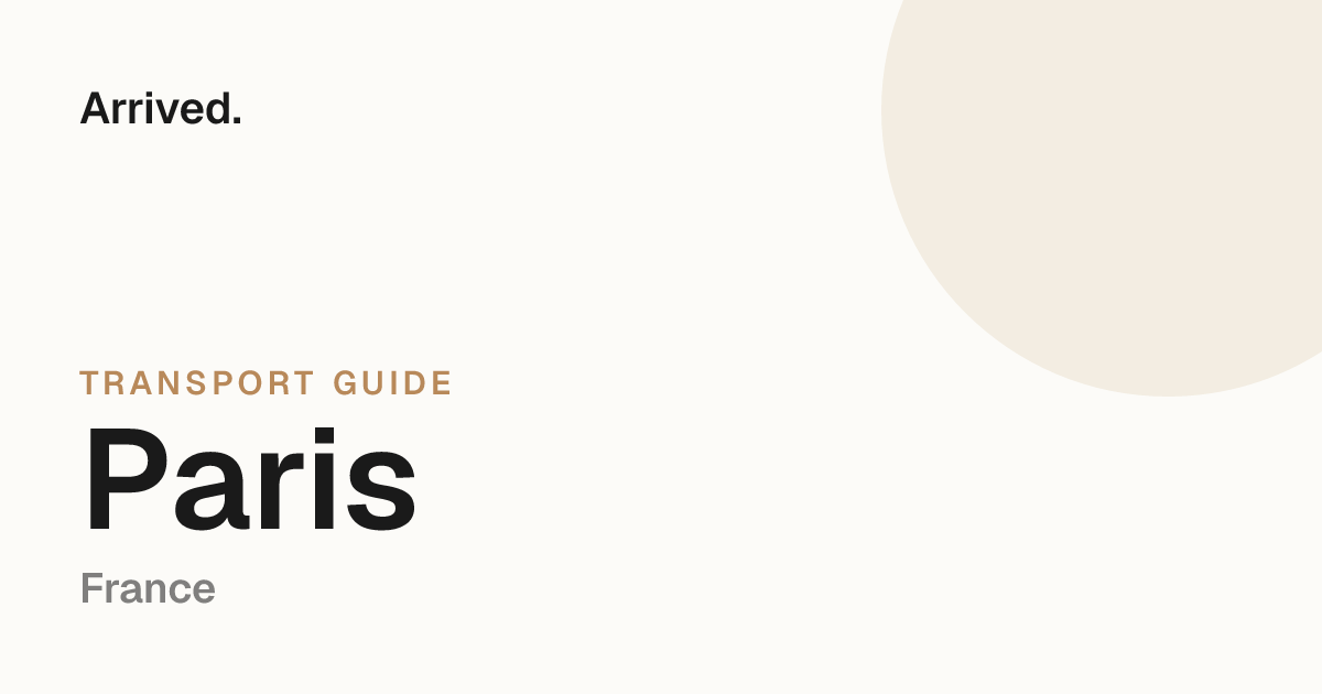 Paris transport guide