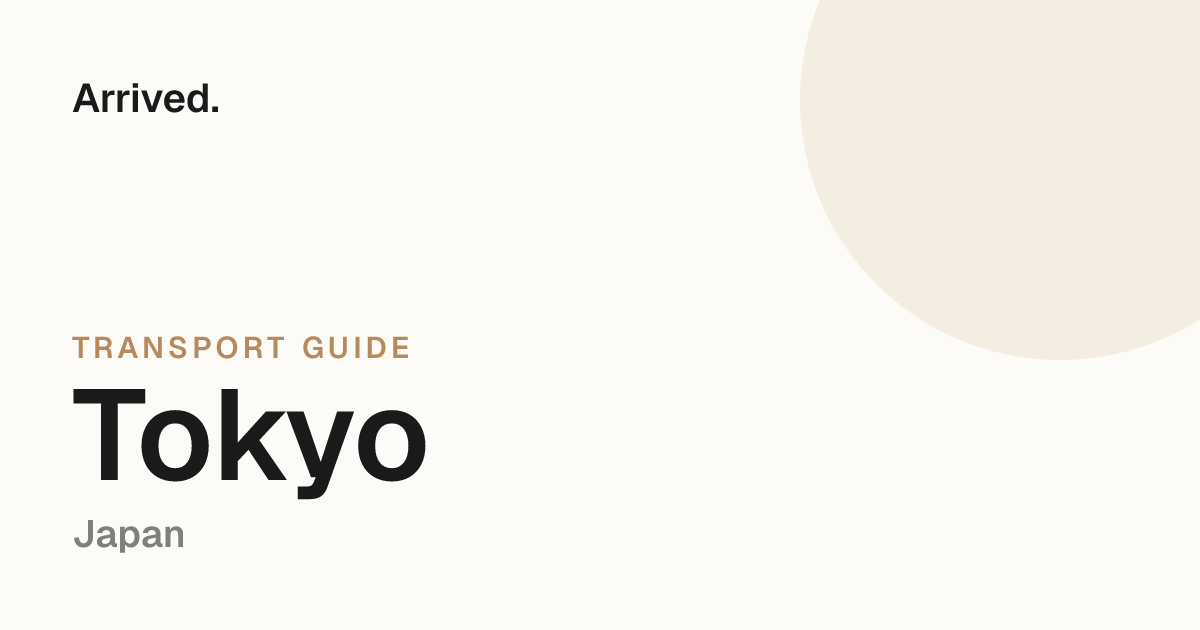 Tokyo transport guide